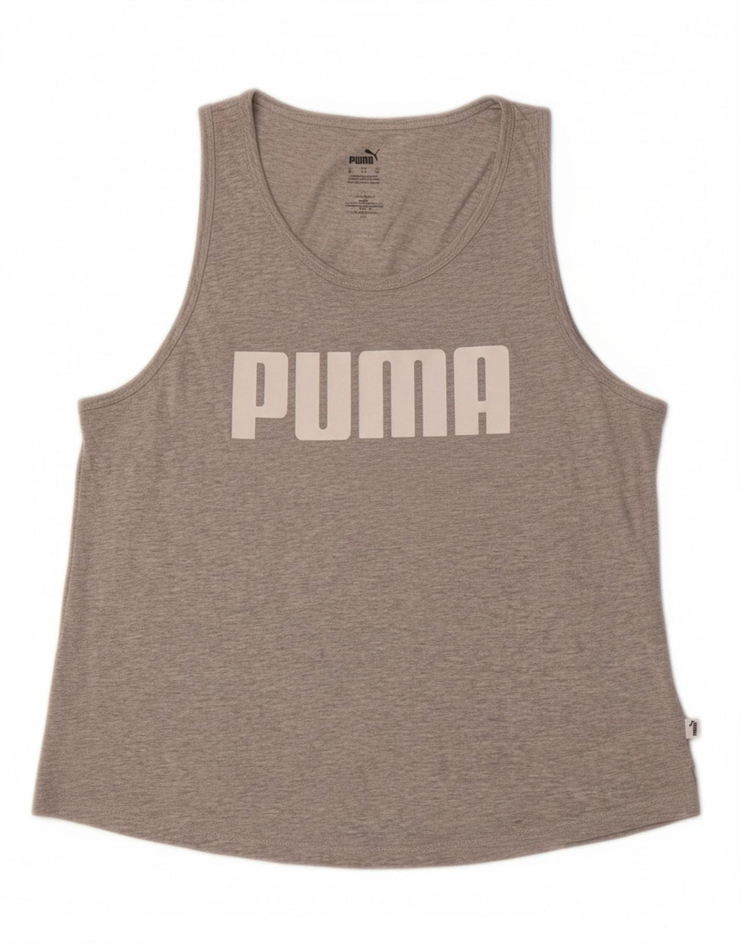 PUMA Womens Graphic Vest Top UK 18 XL Cinza Algodão
