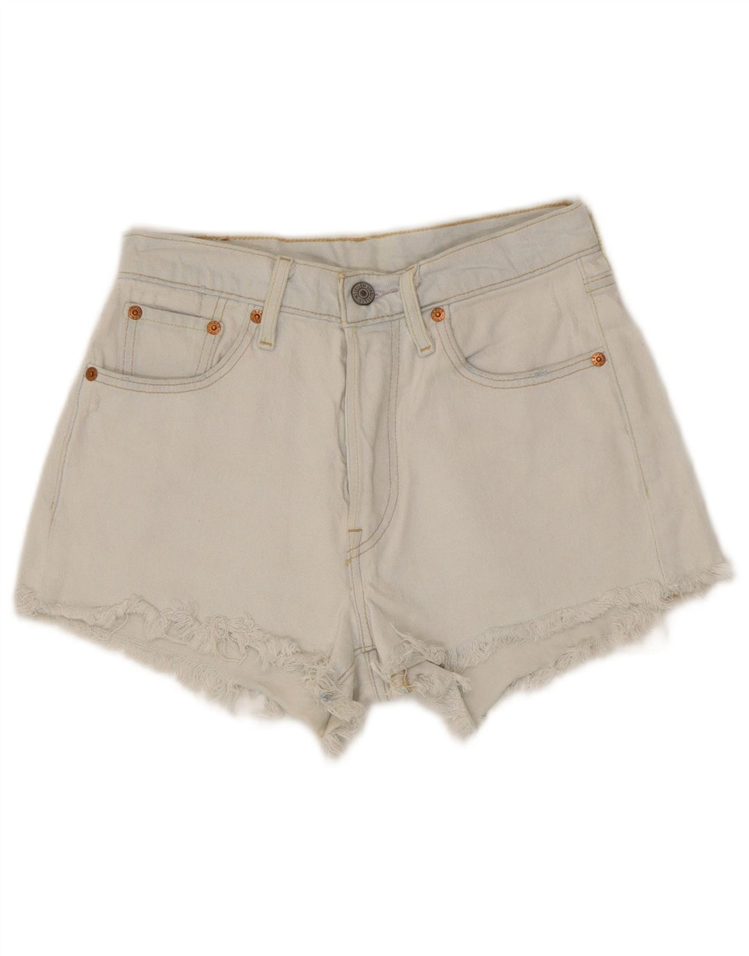 Shorts jeans feminino Levi's 501 W25 XS azul algodão