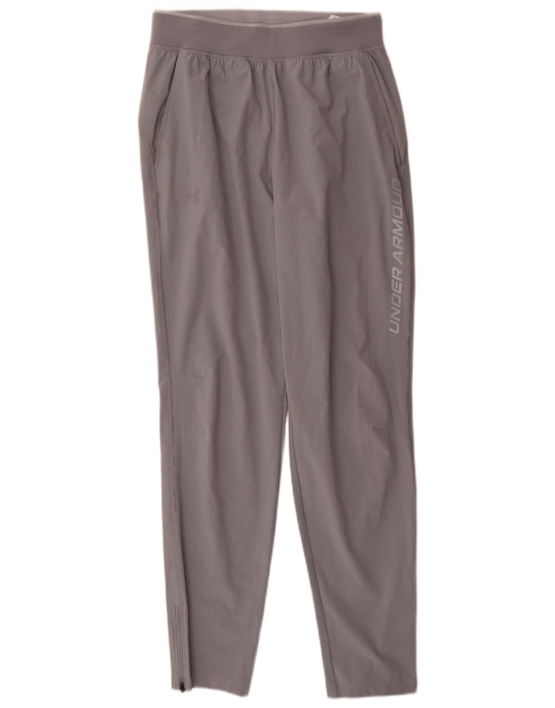 Calça de treino masculina Under Armour poliéster cinza médio