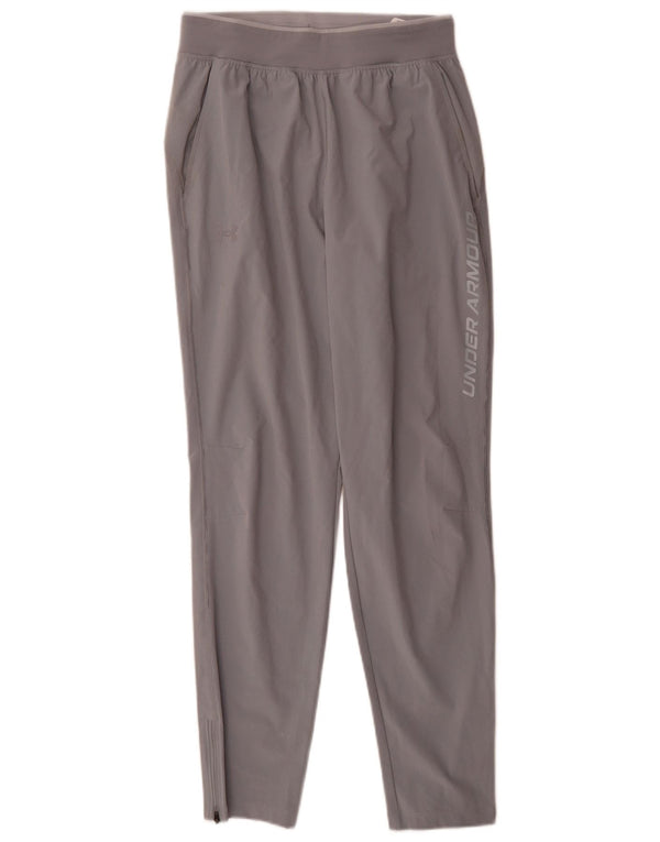 Calça de treino masculina Under Armour poliéster cinza médio