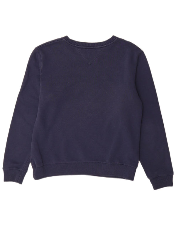 Tommy Hilfiger moletom gráfico feminino jumper UK 16 grande azul marinho