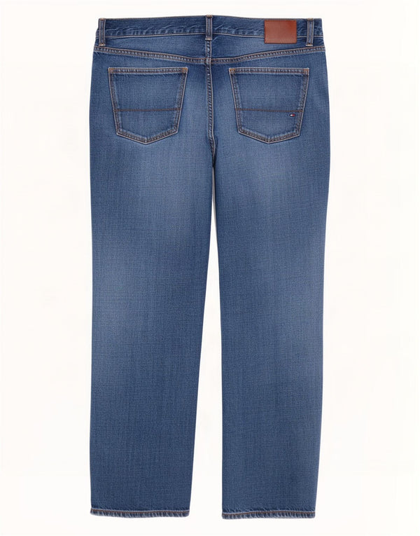 Jeans retos masculinos Tommy Hilfiger W34 L31 algodão azul