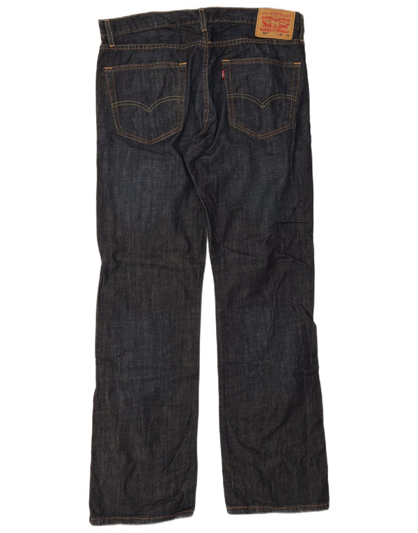 Levi's Masculino 527 Bootcut Jeans W36 L32 Azul Marinho Algodão