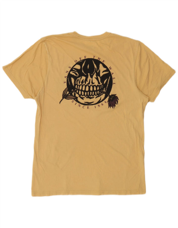 Camiseta masculina Vans Custom Fit Graphic Top Grande Algodão Amarelo