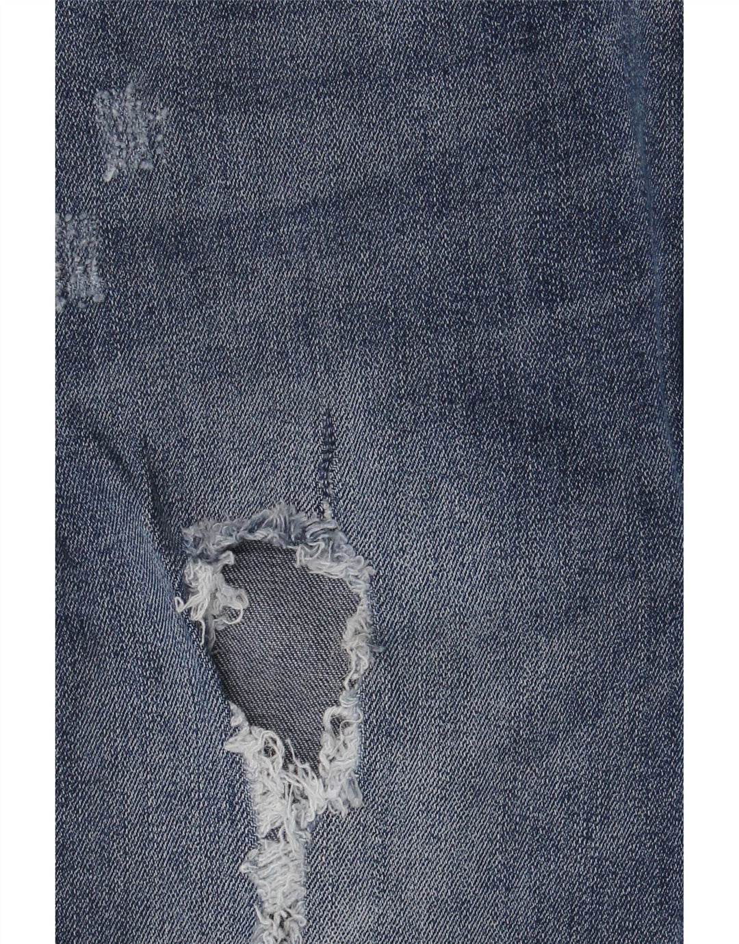 Zara Jeans femininos desgastados slim W36 L28 azul poliéster