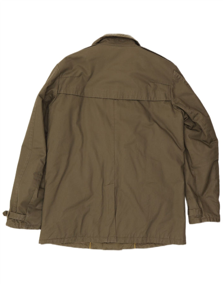 Jaqueta militar masculina Sisley UK 42 XL cáqui poliéster