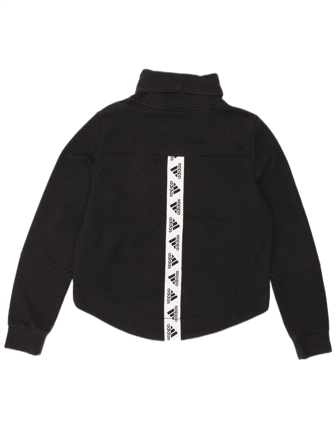 Adidas feminino gráfico moletom jumper reino unido 8/10 pequeno algodão preto