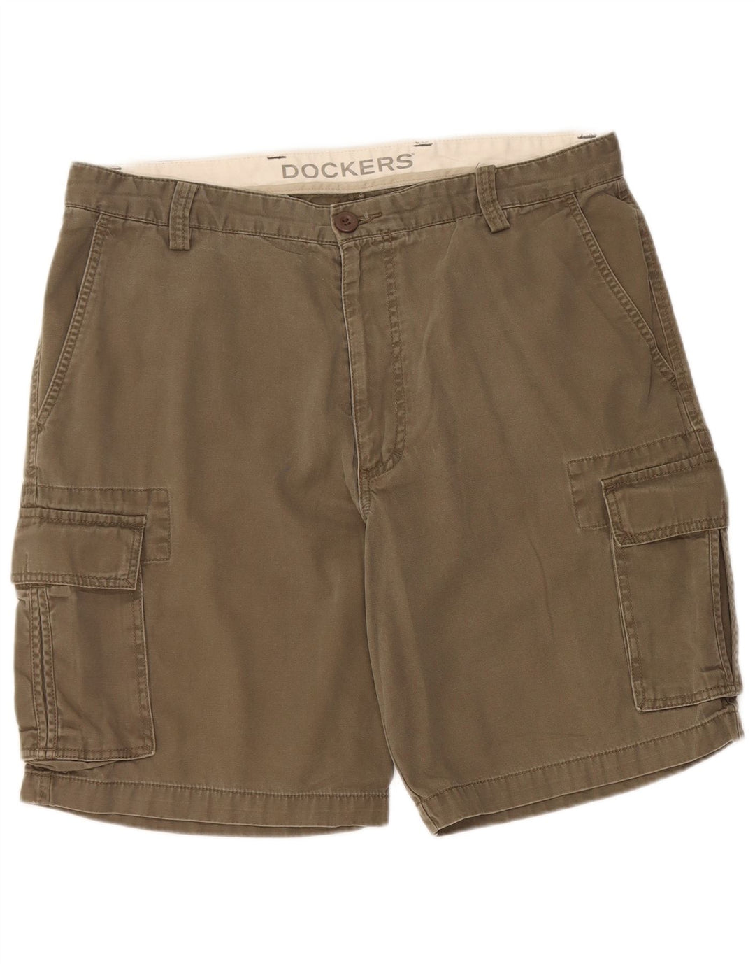 Shorts cargo masculino DOCKERS W36 grande algodão cáqui