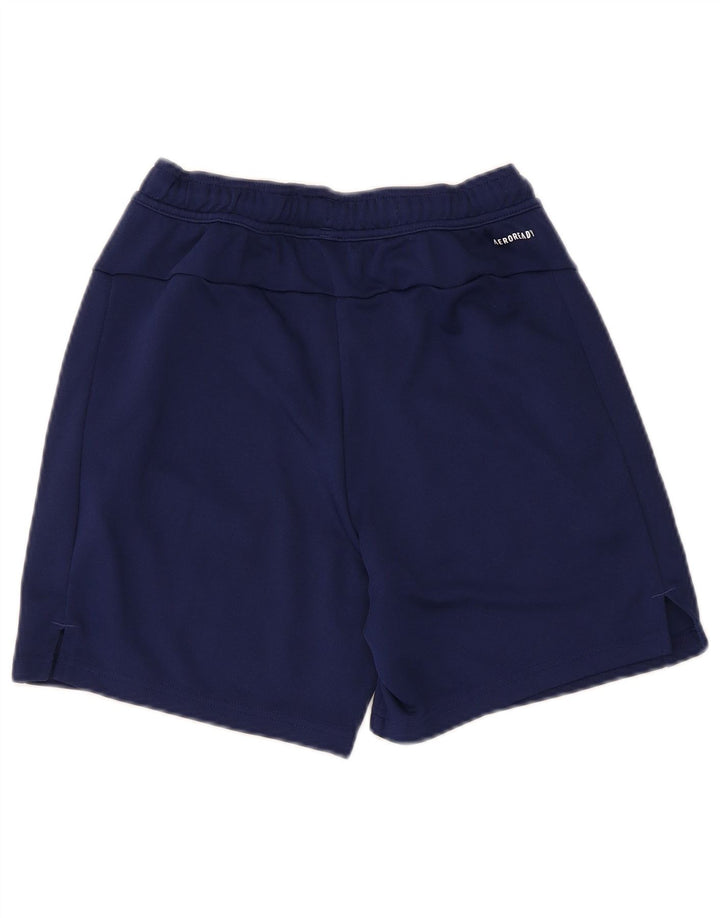 Shorts esportivos masculinos Adidas Aeroready pequenos poliéster azul marinho