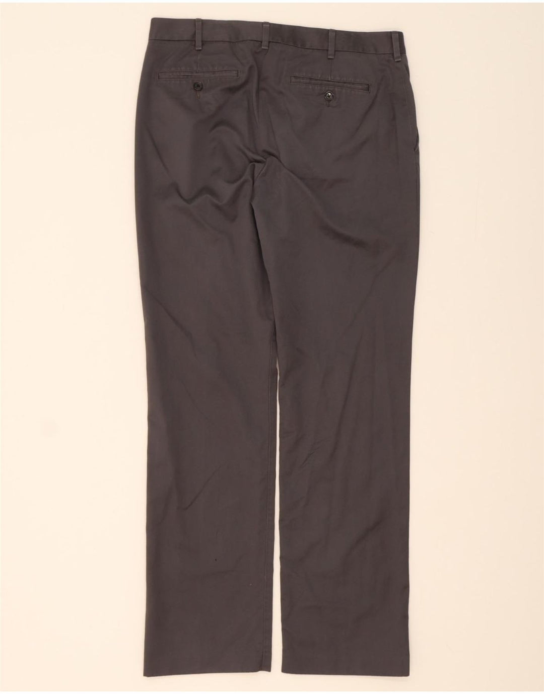 BONOBOS Mens Straight Chino Trousers W33 L32 Grey Cotton Vintage BONOBOS and Second-Hand BONOBOS from Messina Hembry 