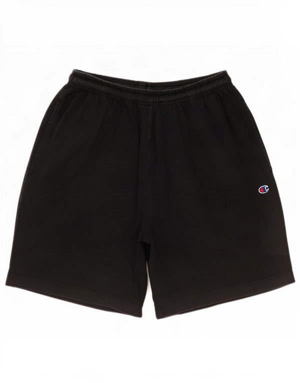 Shorts esportivos masculinos Champion grande algodão preto
