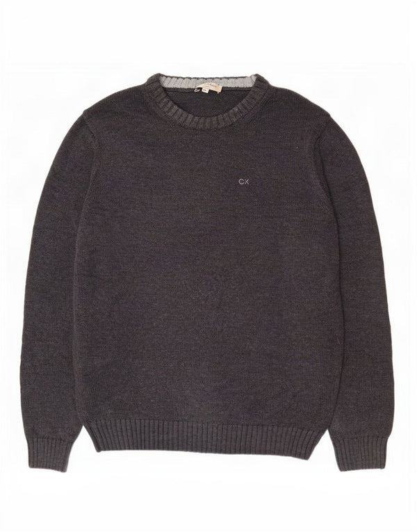 Suéter masculino Calvin Klein com gola canoa XL algodão cinza