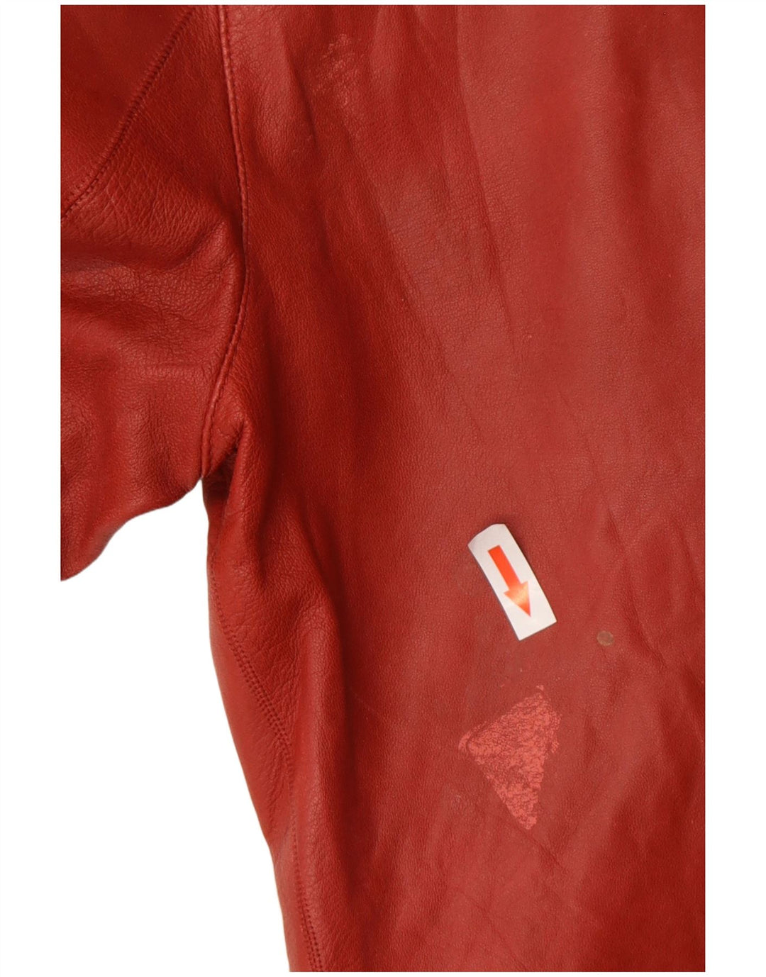 Jaqueta masculina de couro para motociclista Massimo Dutti Reino Unido 36 couro vermelho pequeno