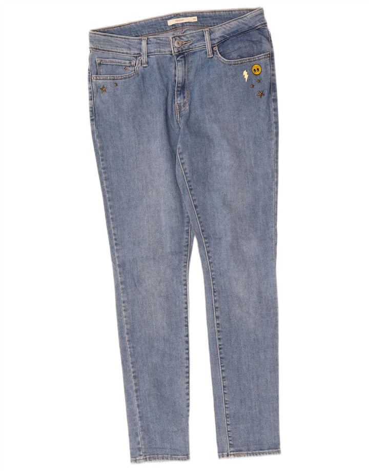 Calça jeans feminina LEVI'S 711 skinny W30 L29 azul algodão