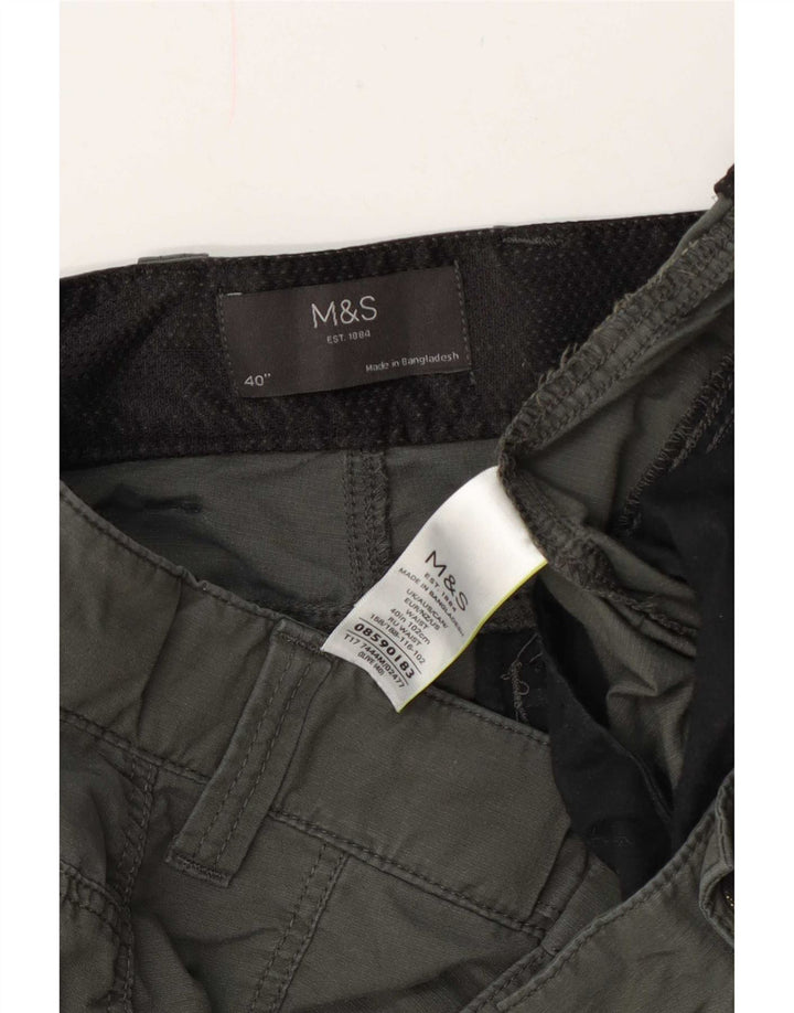 Shorts cargo masculino Marks & Spencer W40 XL algodão cáqui