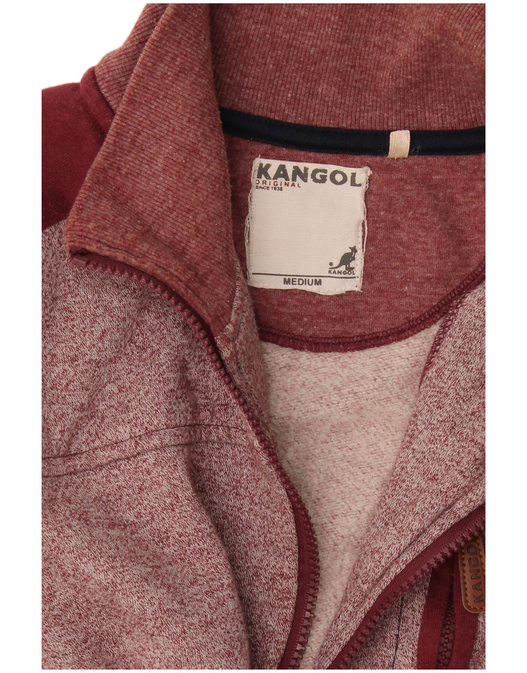 Kangol Jaqueta masculina de agasalho médio Borgonha
