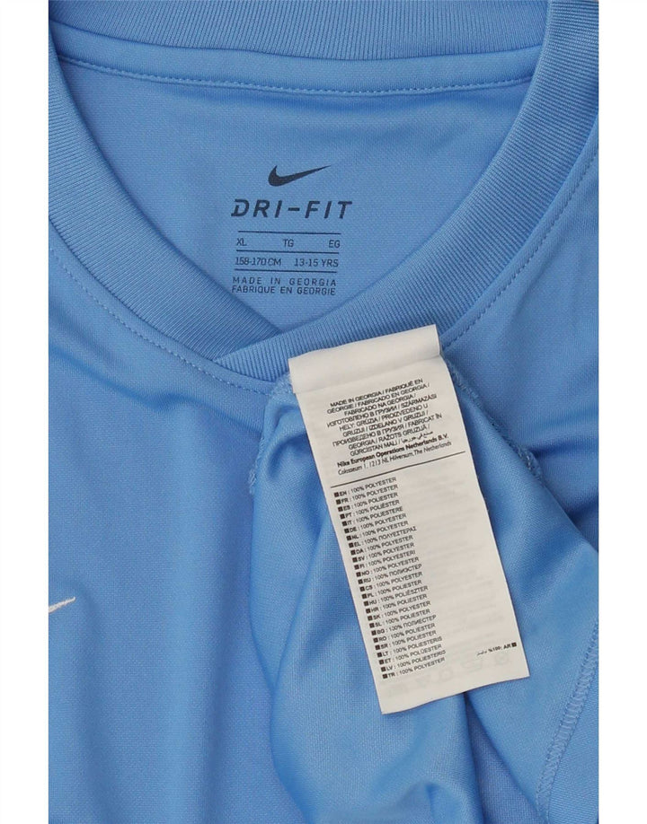 Camiseta Nike Boys Dri Fit Top 13-14 Anos XL Azul Poliéster