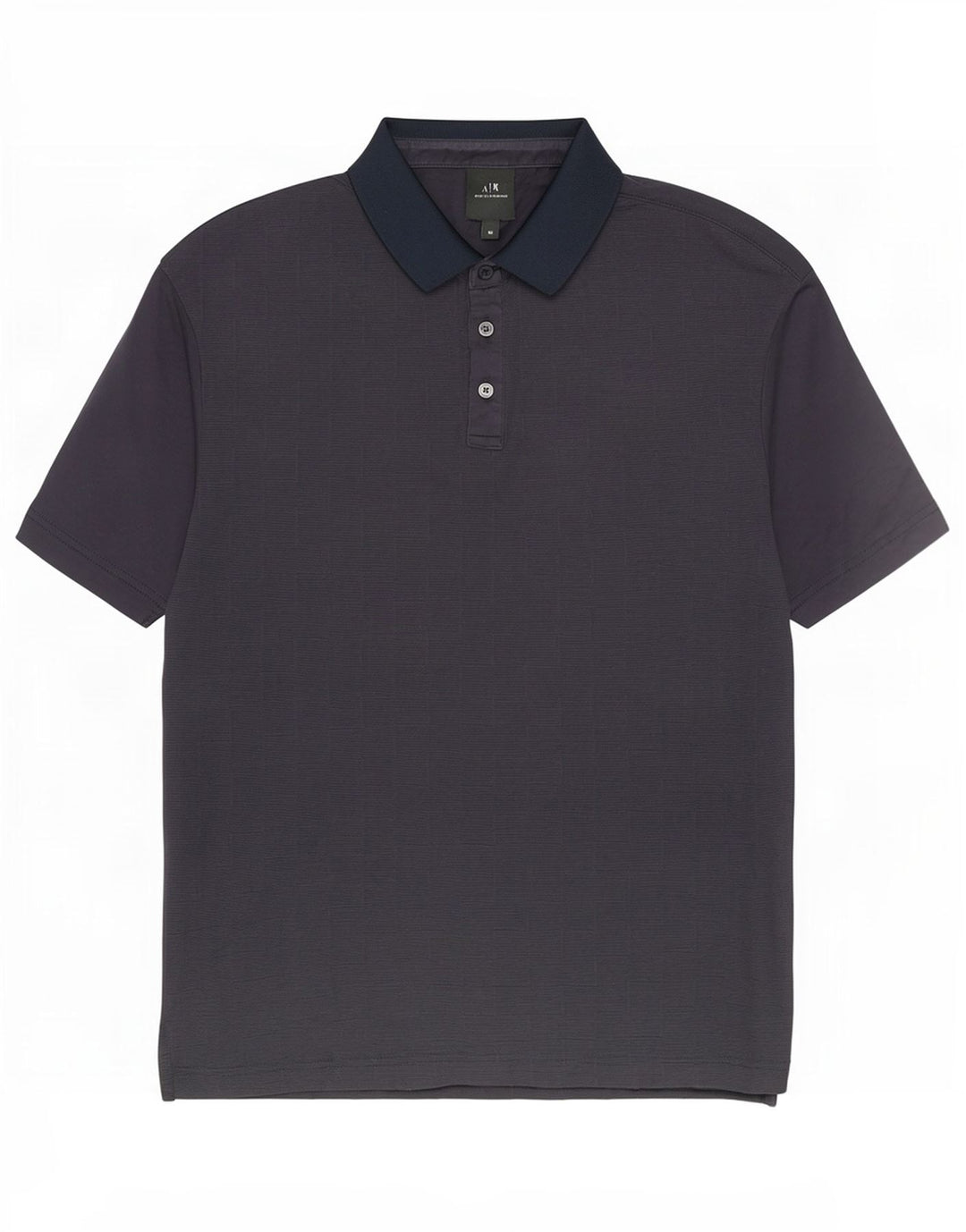 Camisa polo masculina Armani Exchange médio algodão geométrico azul marinho