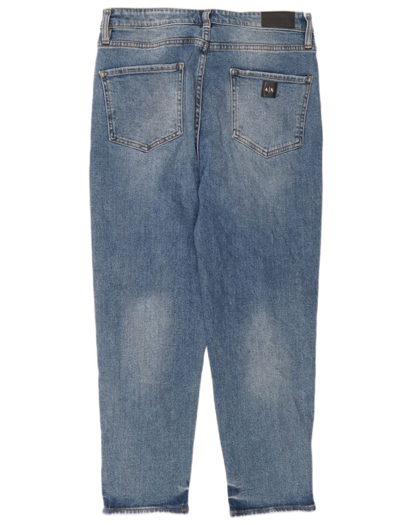 Armani Exchange Masculino Boyfriend Distressed Calça Jeans W29 L25 Azul