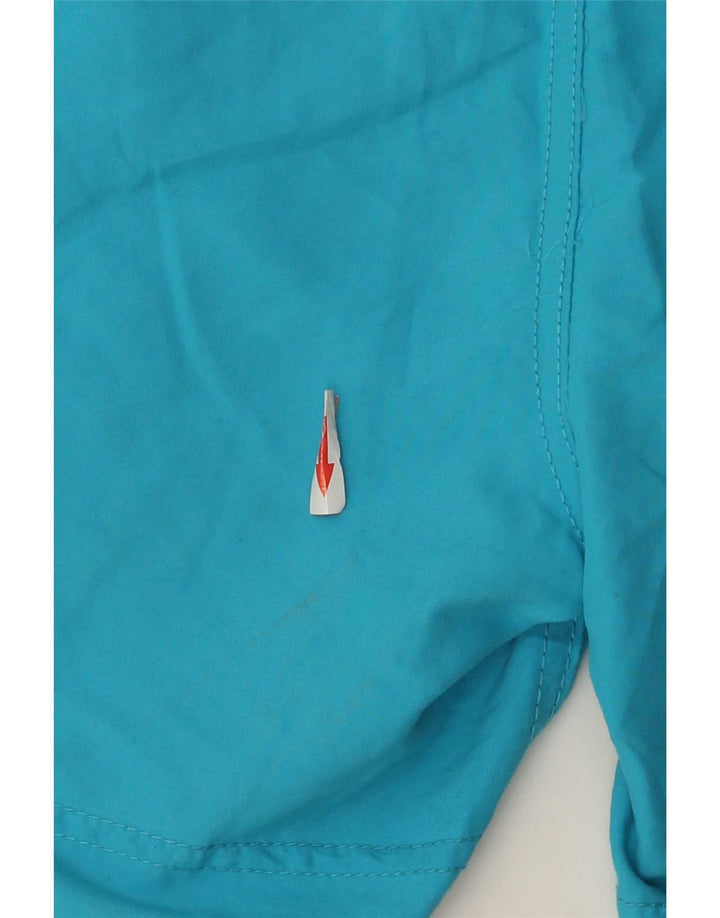 Shorts de natação masculino Superdry Graphic Regular grande bloco colorido azul
