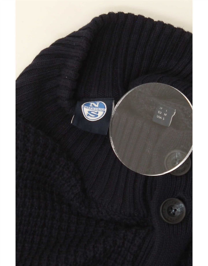 Suéter cardigã masculino North Sails médio algodão azul marinho