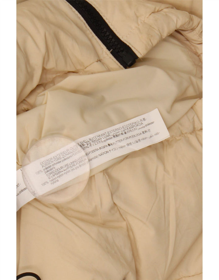Jaqueta acolchoada masculina ZARA UK 36 pequena bege nylon