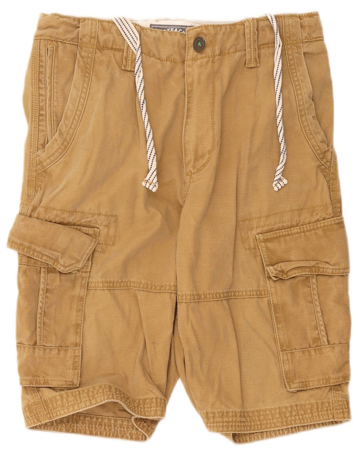 Shorts cargo regulares masculinos Fat Face W32 algodão bege médio