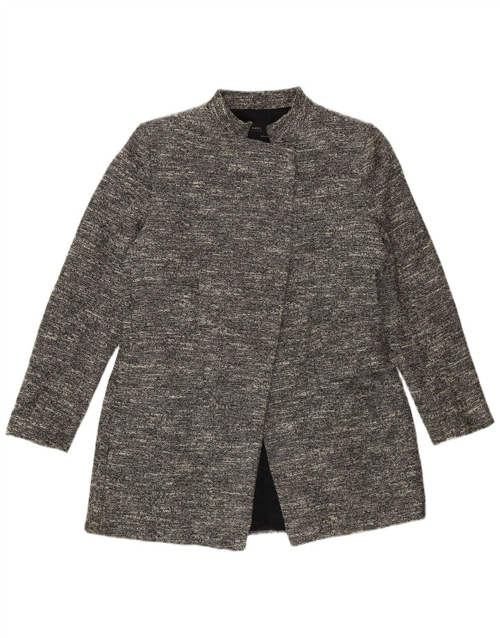 Sobretudo feminino Zara UK 18 XL algodão manchado cinza