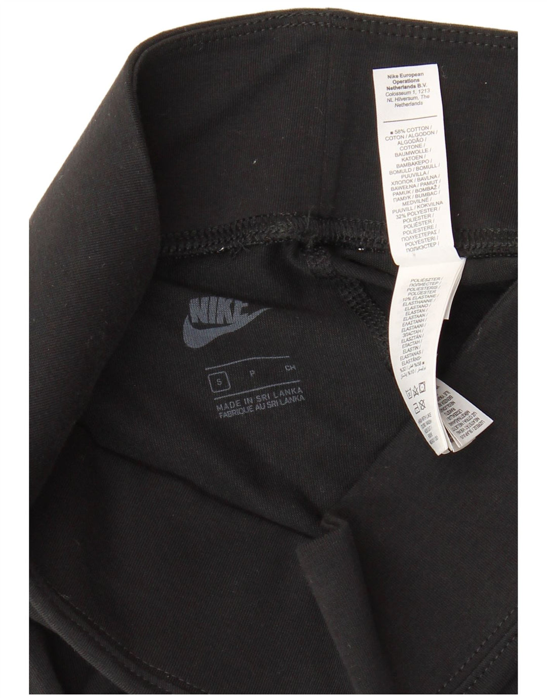 Leggings Nike Femininas Graphic UK 8 Pequenas Algodão Preto