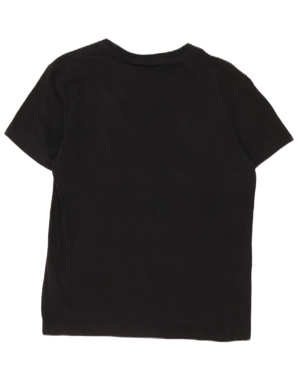 Calvin Klein Jeans Camiseta masculina gráfica Top médio algodão preto