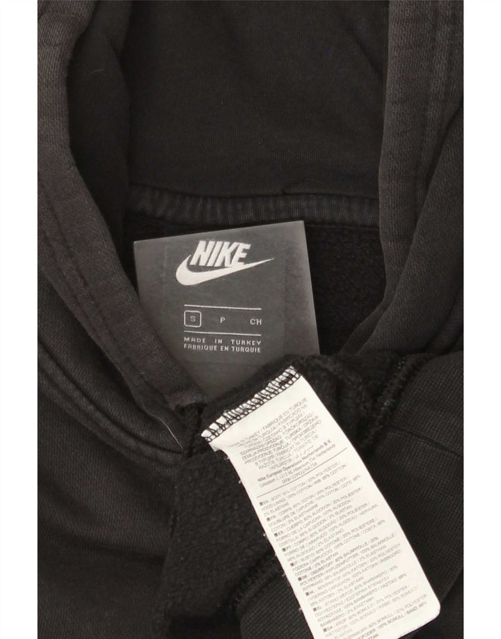 Jumper com capuz gráfico masculino Nike pequeno algodão preto