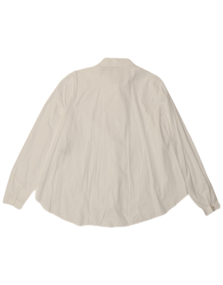 Camisa feminina SISLEY UK 14 algodão branco médio