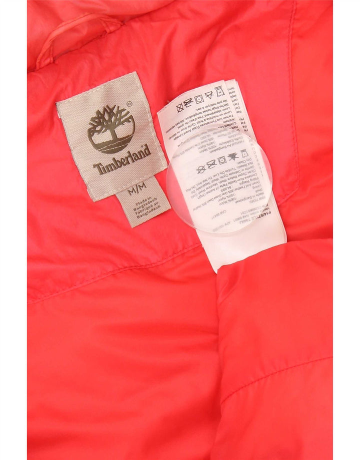 Colete acolchoado feminino Timberland UK 14 médio rosa nylon