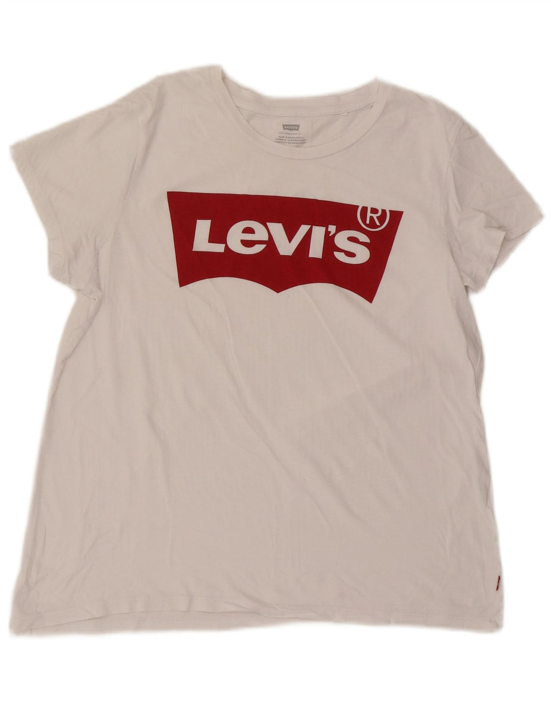 Camiseta feminina gráfica Levi's UK 16 grande branca