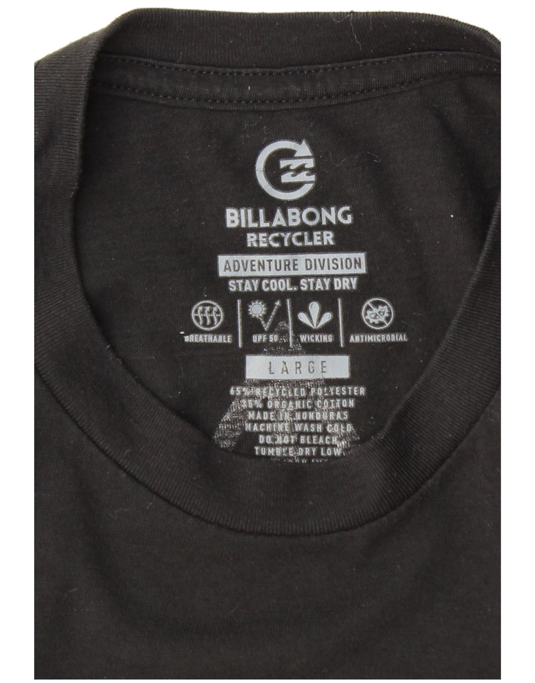 Camiseta masculina Billabong Recycler Graphic grande poliéster preto
