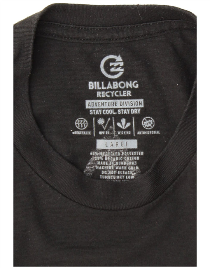 Camiseta masculina Billabong Recycler Graphic grande poliéster preto