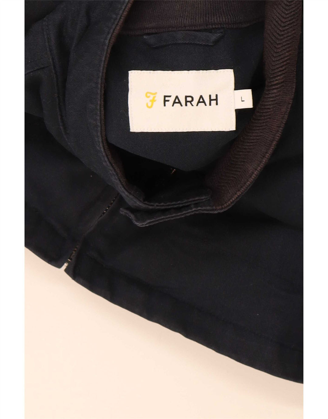 Jaqueta bomber masculina Farah UK 40 grande algodão azul marinho