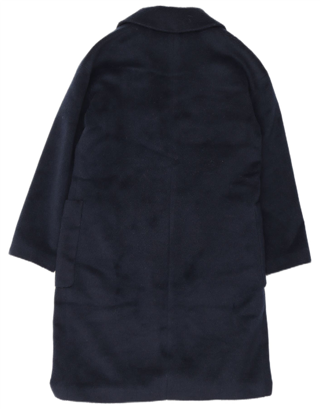Sobretudo feminino Marks & Spencer UK 12 poliéster azul marinho médio