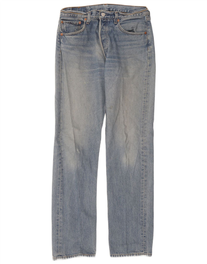 Levi's Masculino 501 Straight Jeans W32 L34 Azul Algodão