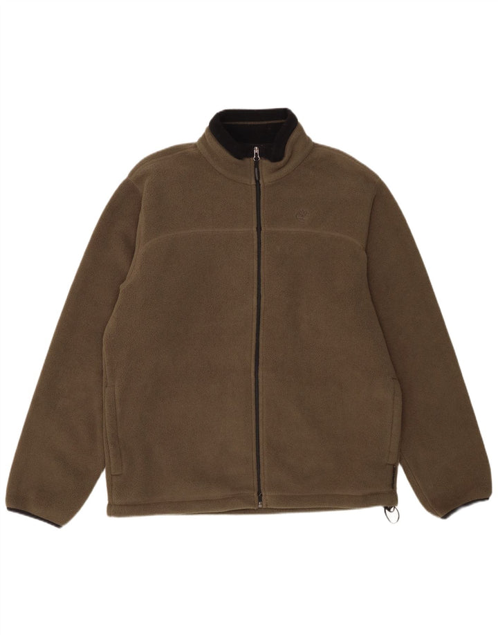 Jaqueta de lã masculina Timberland UK 40 grande poliéster cáqui