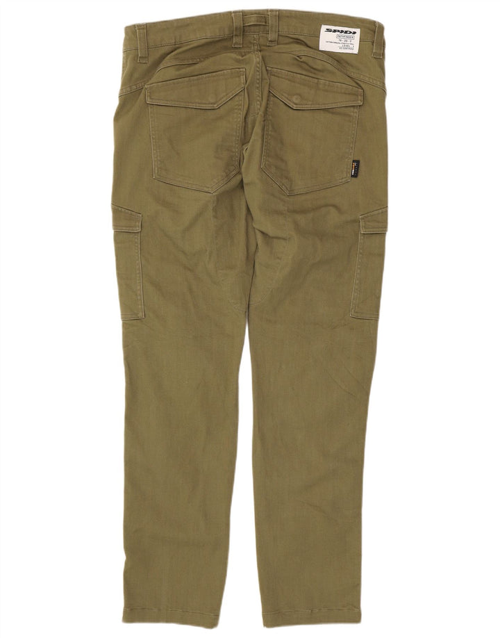 Calça cargo slim masculina Spidi W36 L33 algodão cáqui