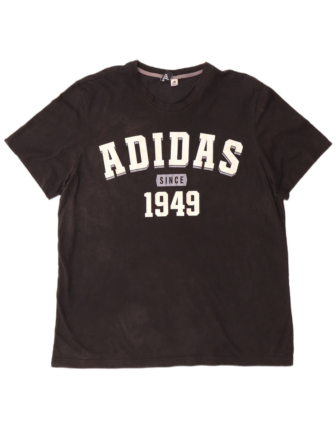 ADIDAS Mens Graphic T-Shirt Top 2XL Algodão Preto