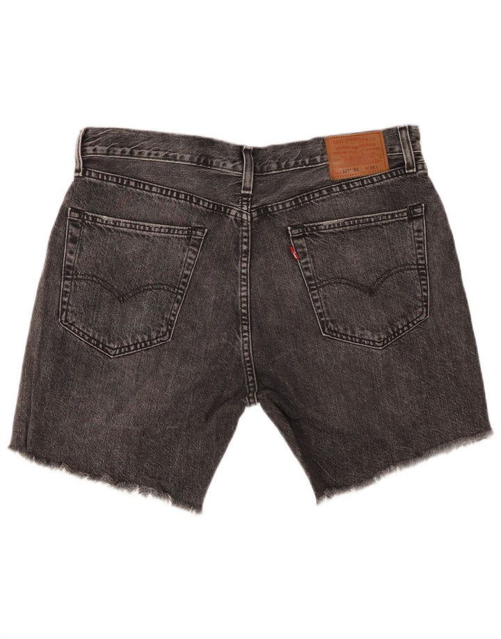 Shorts jeans masculino 501 da Levi's W36 grande algodão cinza