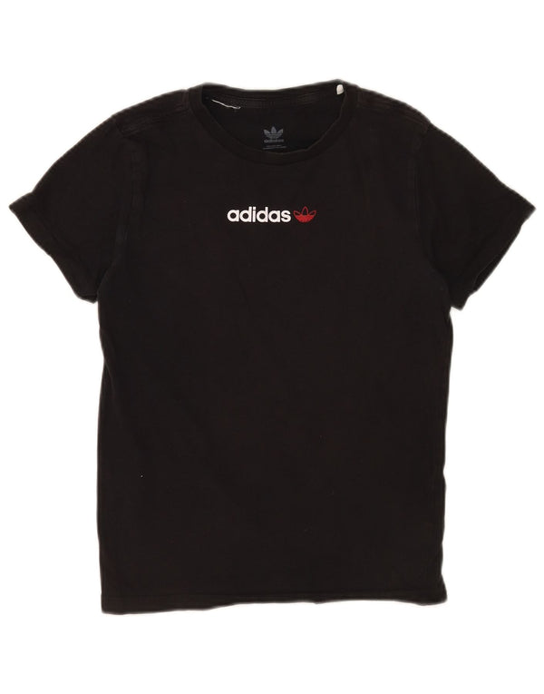 Camiseta Adidas Meninos Graphic Top 11-12 Anos Algodão Preto