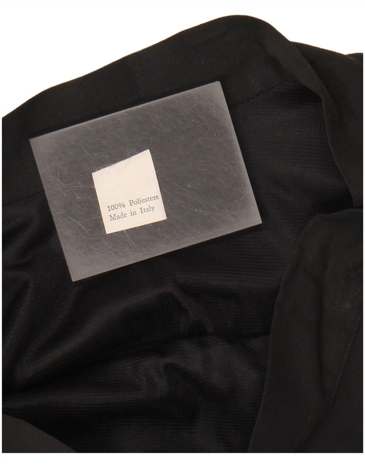 Saia feminina vintage em camadas W28 poliéster preto médio