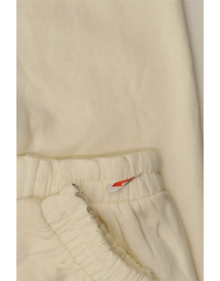 Calça de treino feminina Zara Joggers UK 8 pequeno poliéster branco