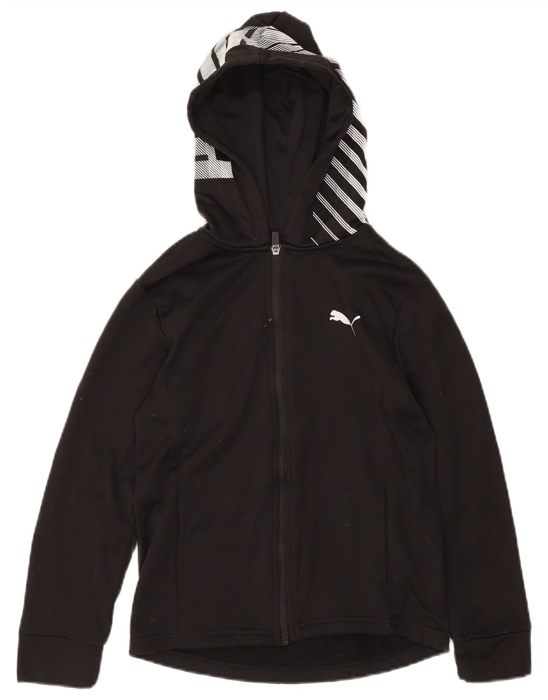 Suéter PUMA Boys Graphic Zip com capuz 10-11 anos médio preto poliéster