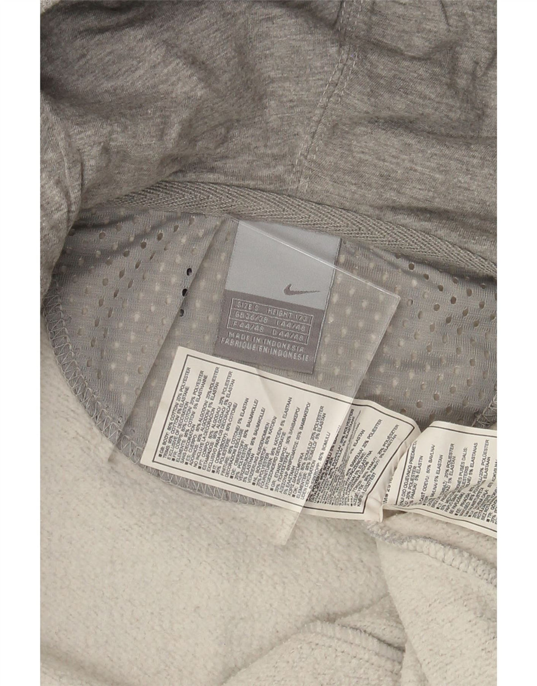 NIKE Mens Zip Hoodie Sweater UK 36/38 Small Grey Cotton Vintage Nike and Second-Hand Nike from Messina Hembry 