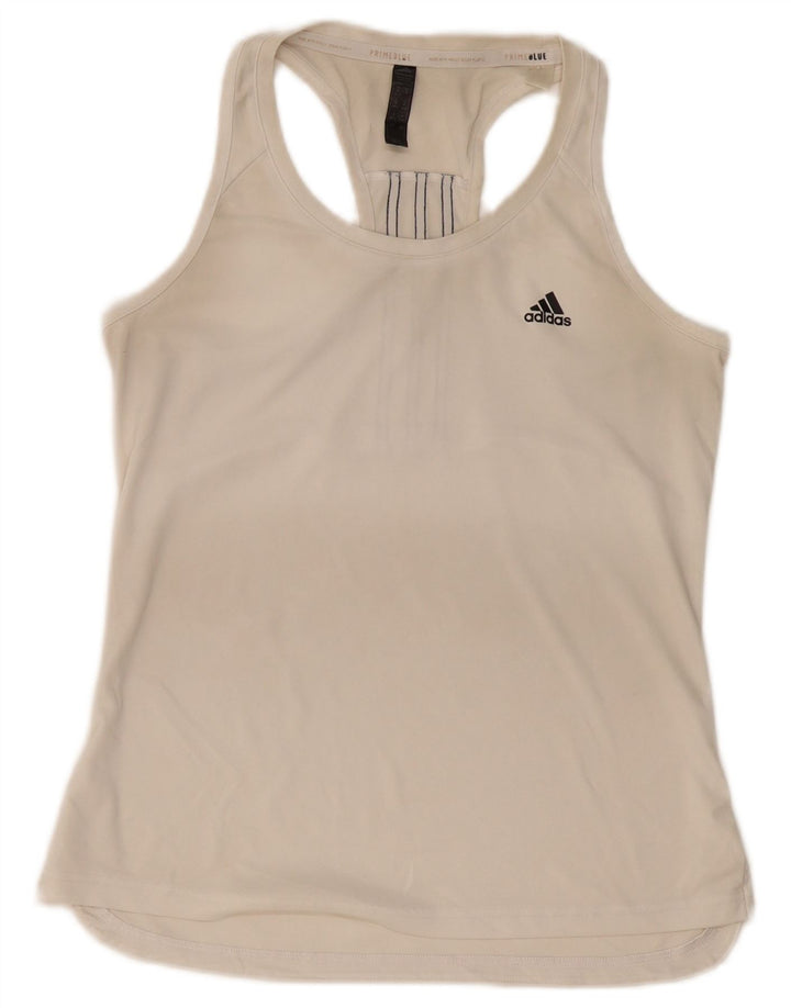 Adidas Mulher Aeroready Vest Top UK 12/14 Médio Branco