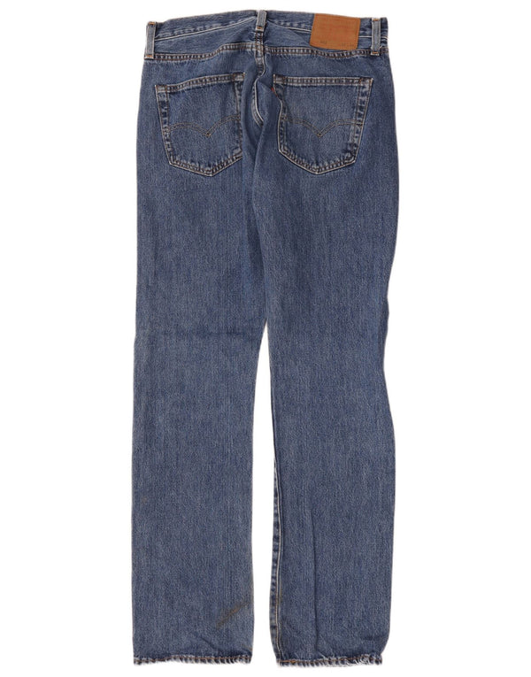 Levi's Masculino 501 Straight Jeans W32 L34 Azul Algodão